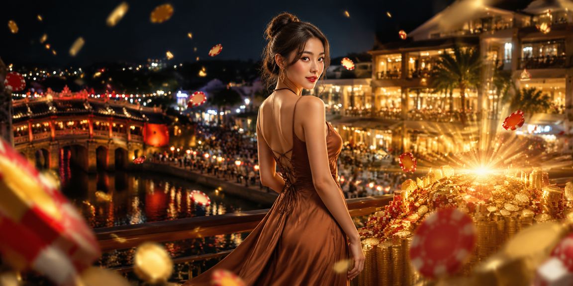 Khách hàng VIP nhận thưởng jackpot tại không gian cà phê Hội An buổi tối