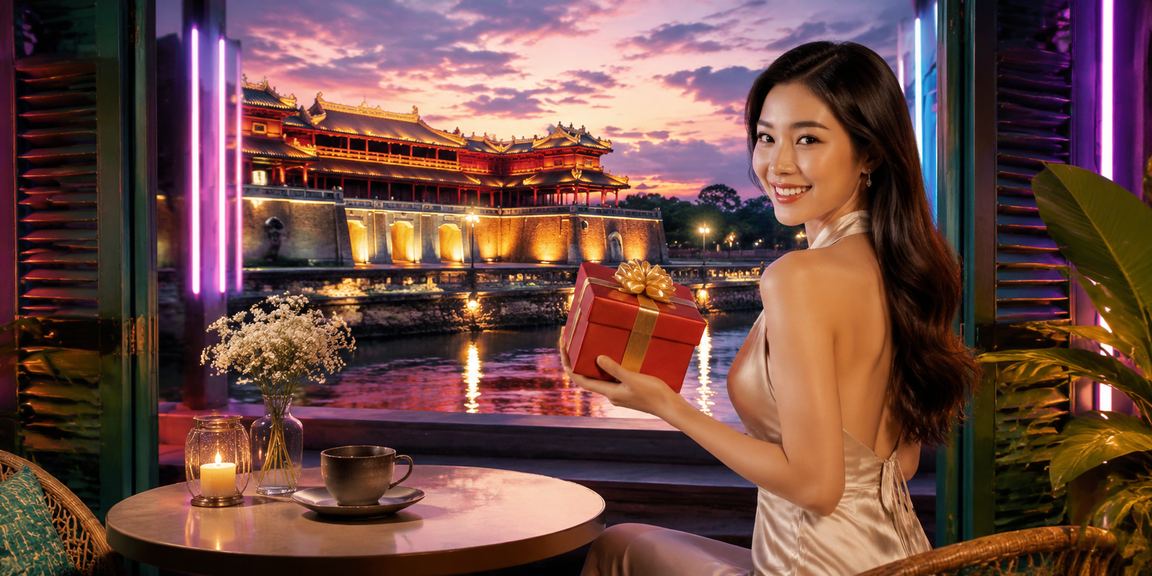 Nhóm bạn trẻ chơi bài tại quán cà phê Huế vào buổi chiều
