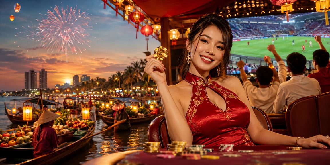 Người dùng chơi game bài trên điện thoại tại bãi biển Vũng Tàu buổi chiều